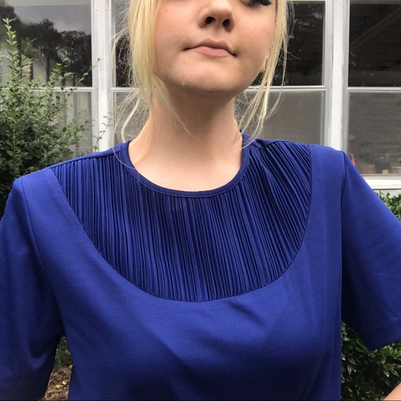 Blue vintage 80s dress - Picture 4 of 4